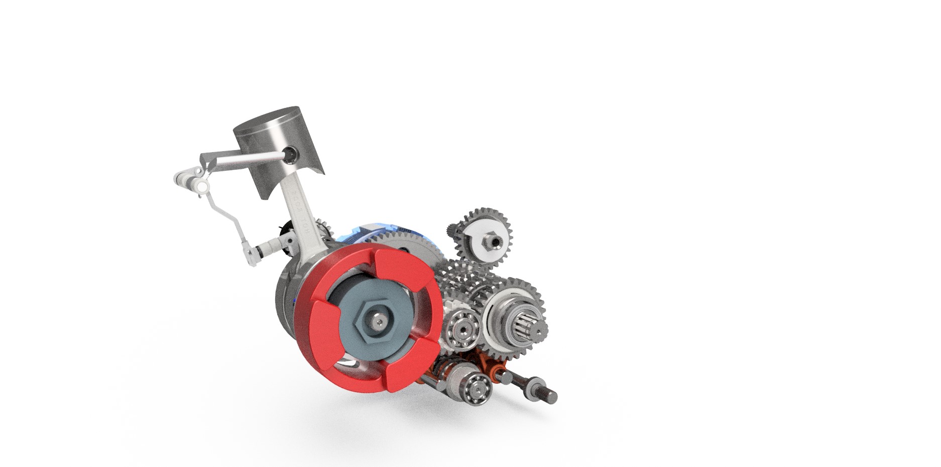 两冲程摩托车发动机机